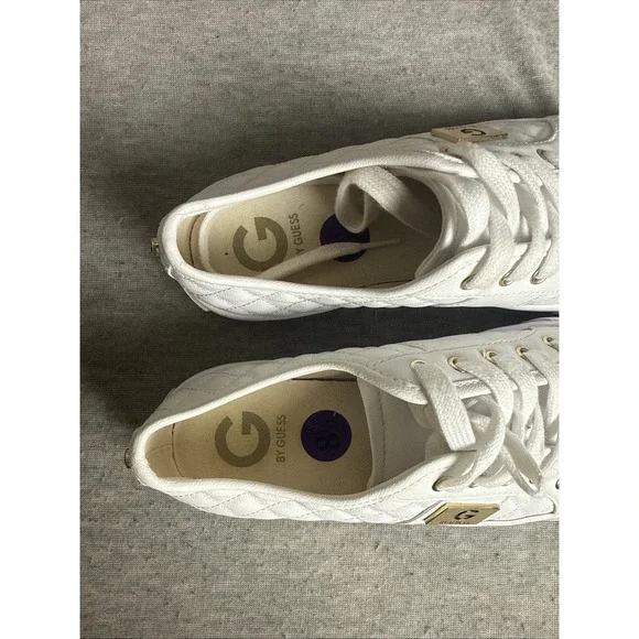 G By Guess GGoadie2-M Womens White Quilted Designer Sneakers Size 8.5M - Picture 8 of 11